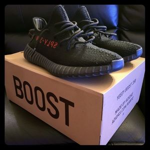 Yeezy Boost 350 v2 Black Red Authentic